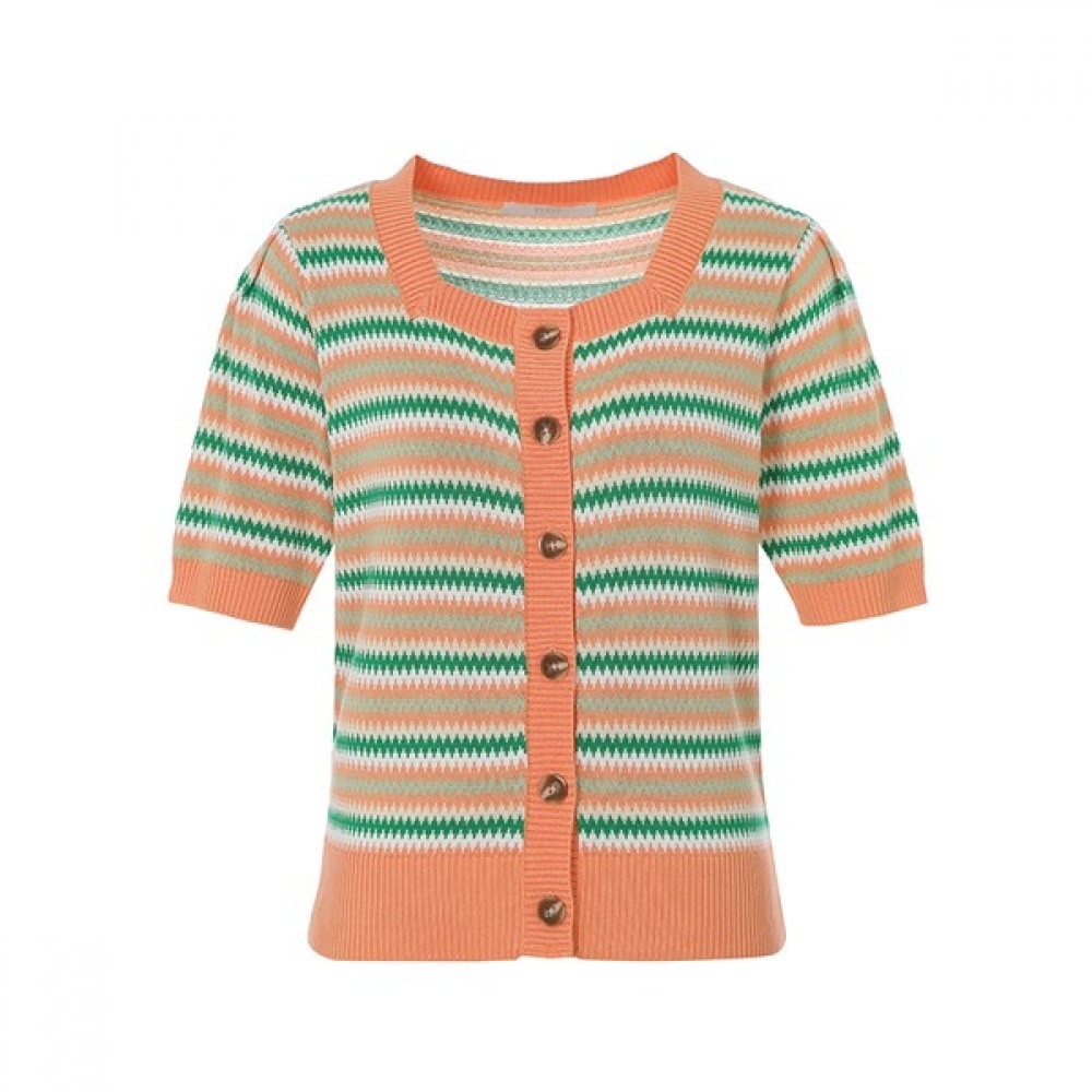 (ニューヨーク訪問) スクエアネックパフスリーブSETカーディガン (VZ5GD7A)