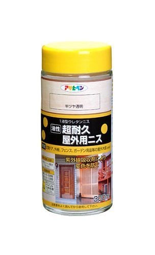 （まとめ買い）油性超耐久屋外用ニス 300ML 半ツヤ透明 [x3]