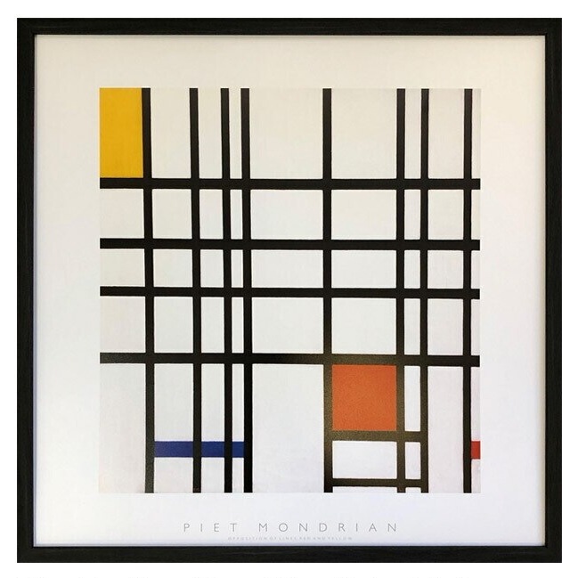アートパネル 北欧 おしゃれ 壁掛け アートポスター ピエトモンドリア Piet Mondrian Opposition of Lines Red and Yellow アートフレーム IPM-616