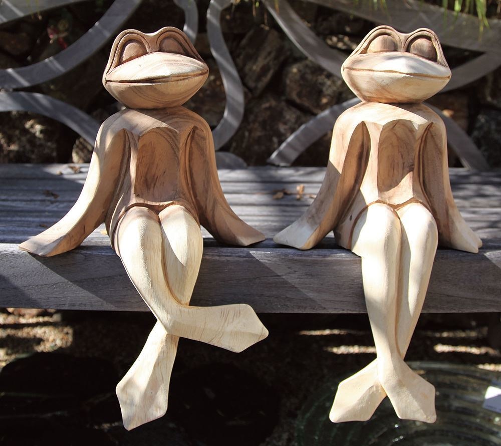 ジャービス商事　ガーデンオブジェ（置物）　ツインフロッグ（1対）　60014