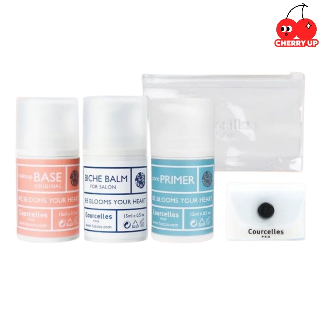 [限定企画セット] ベースオリジナル+ビチェバーム+ポアプライマー+ポーチプレゼント(ラテックススポンジ 1個プレゼント付き)メイクアップ 美容下地 皮膚滑らか 保湿 ポアケア プレゼント付き