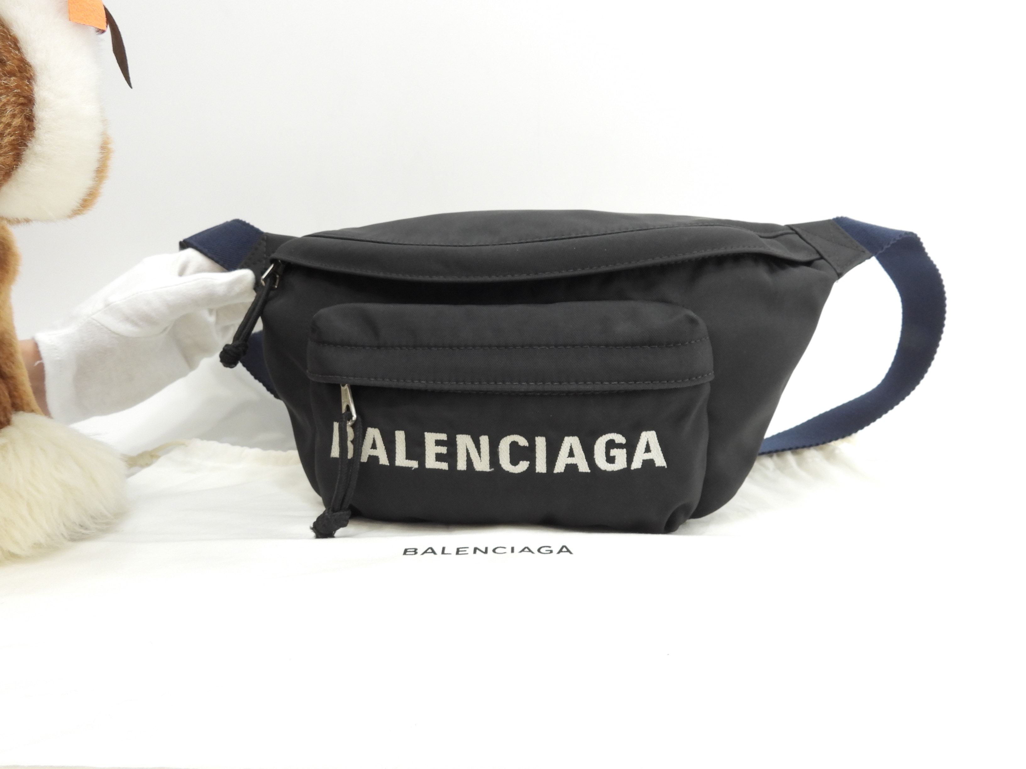 ベルトバッグ エブリデイ ナイロン黒紺 ボディバッグ バムバッグ@ 44