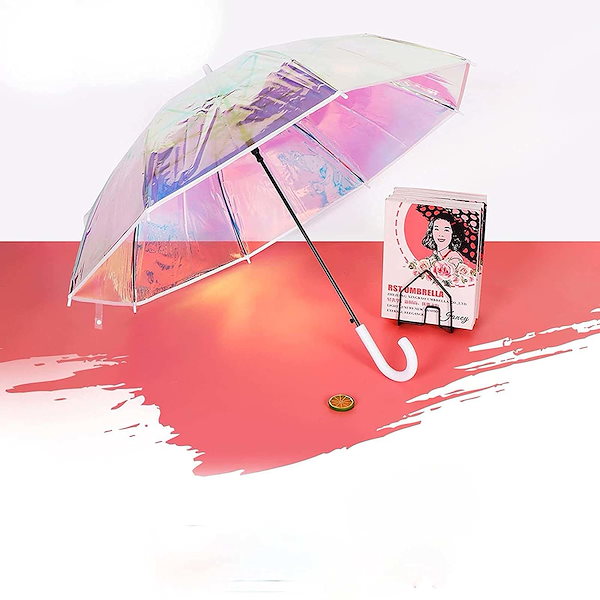 Qoo10] オーロラ 傘 ビニール傘 レインボー 傘