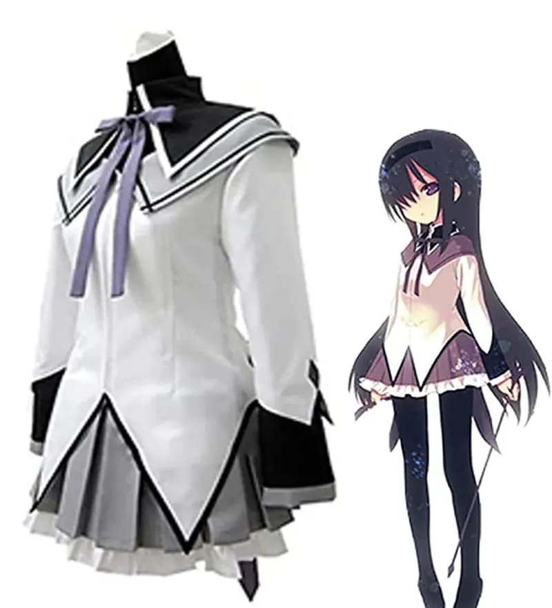 コスチューム 開戦服 魔法少女 暁美ほむら コスプレ あけみほむら 衣装 まどかマギカコスプレ変装仮装スカート