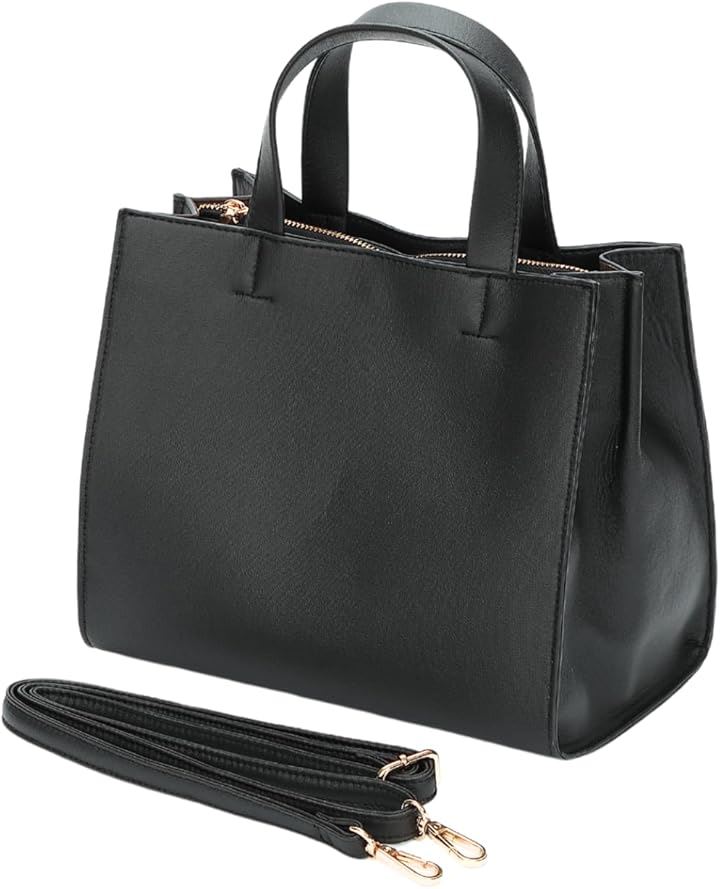 ミウォルナ トートバッグ ショルダーバッグ ハンドバッグ レディース 2way ミニトートバッグ 斜め掛け 軽量 大容量(ブラック)