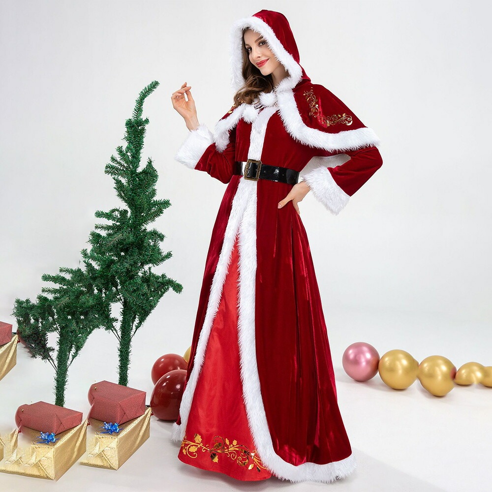 【S~4XL】クリスマスコスプレ ハロウィンコスプレ ハロウィン仮装 赤ずきん コスチューム 童話 衣装 かわいい レディース ワンピース ジュニア 子供 赤フード エプロン 舞台劇 学園祭 文化祭