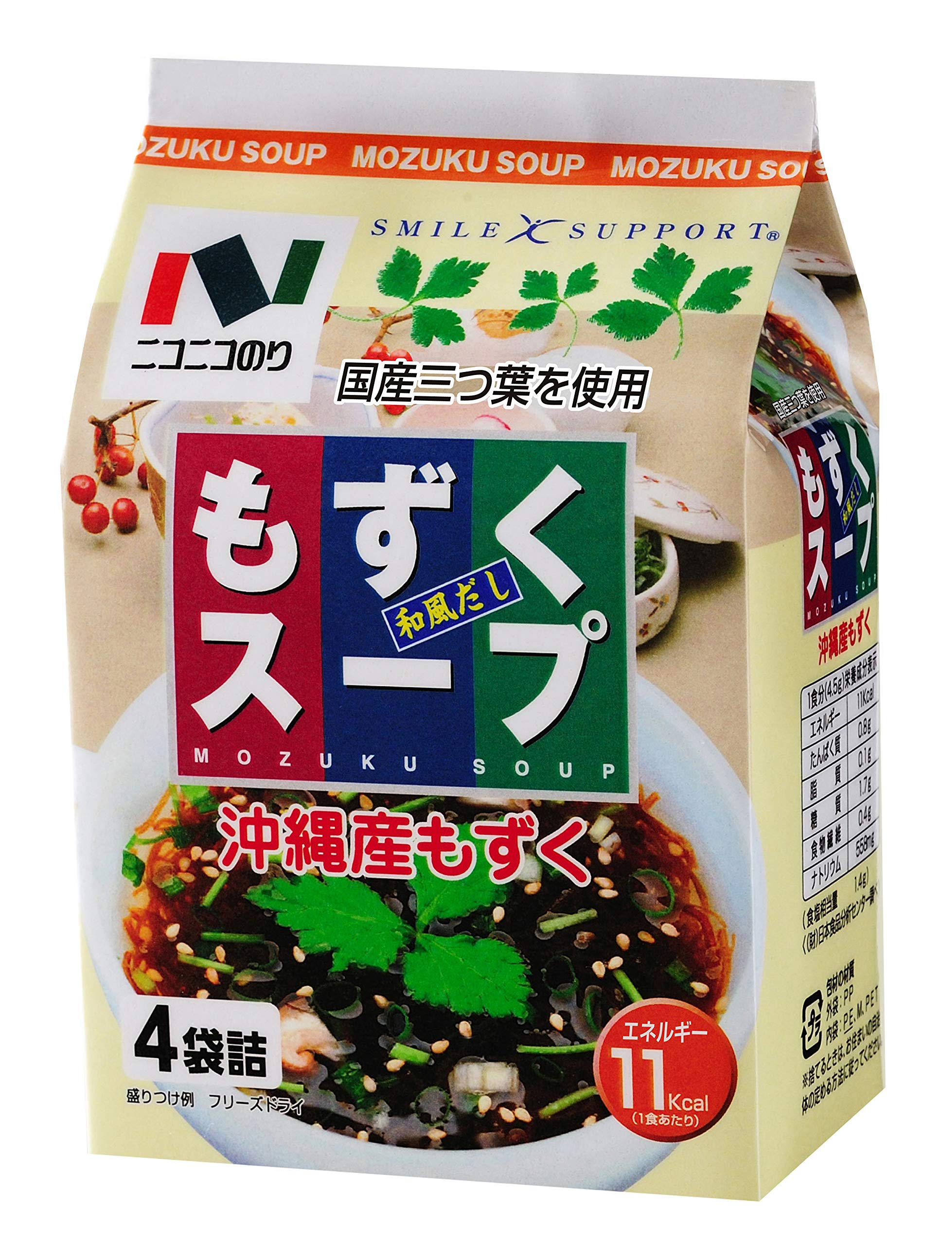 ニコニコのり もずくスープ 4袋×10個