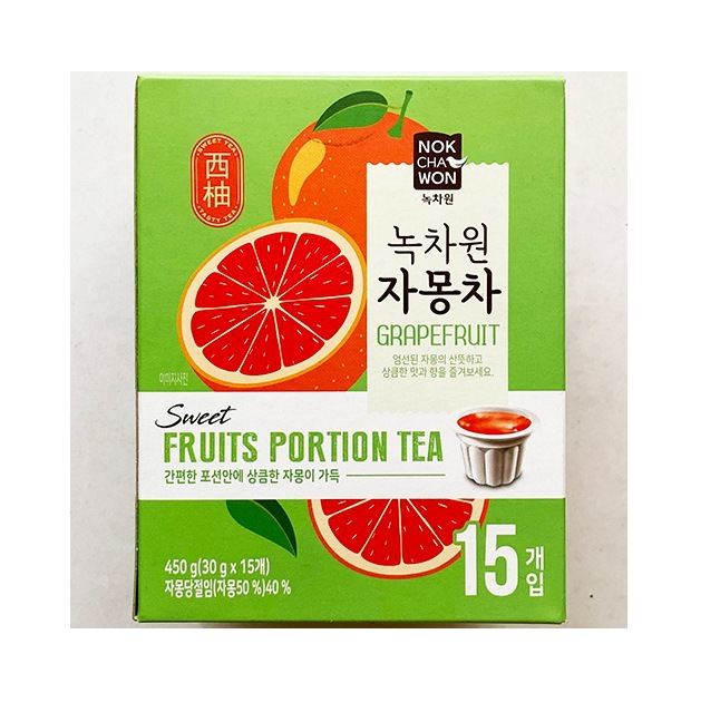【12箱セット】緑茶園 グレープフルーツ茶 カプセルタイプ 1箱(30g x 15個入り) ×12箱　柚 韓国 食品 食材 料理 伝統茶 茶 韓国飲料 ドリンク