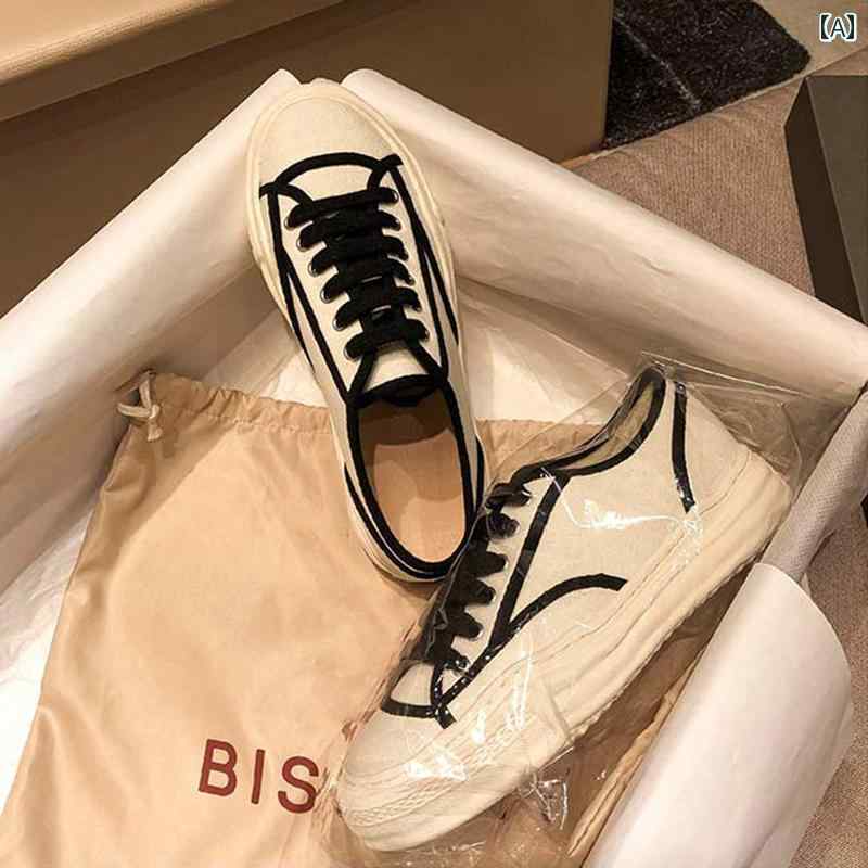 かかとなし スニーカー レディース スリッポン キャンバス シューズ 春秋 薄手 カジュアル 厚底 ブラック ホワイト