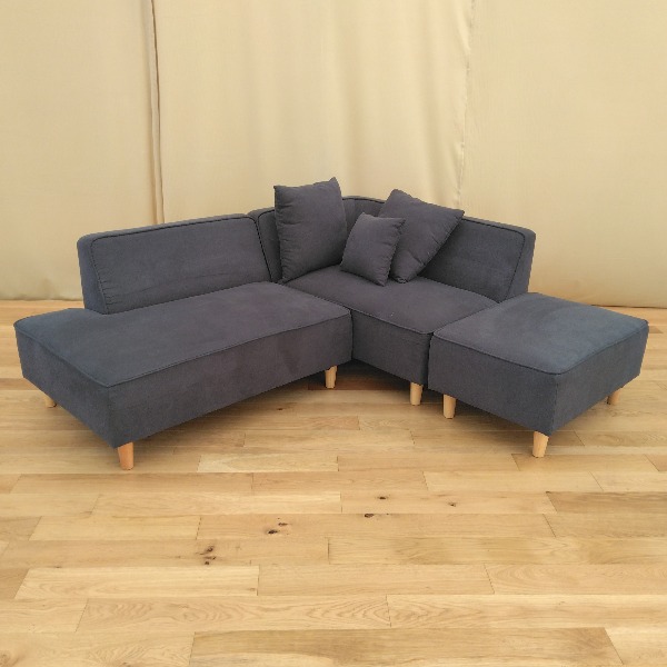 訳アリ 3人掛け コーナーソファ グレー 欲しい形選べるコーナーカウチソファ ソファー 2人掛け