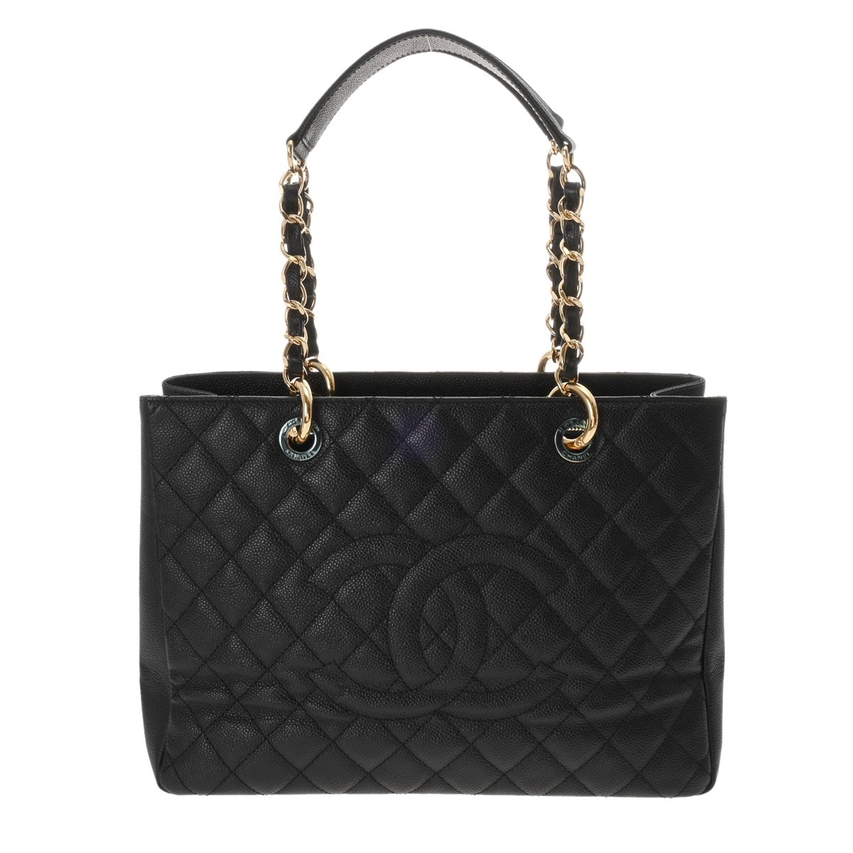 マトラッセ GST グランドショッピングトート ブラック A50995 レディース キャビアスキン トートバッグ Aランク 中古 銀蔵