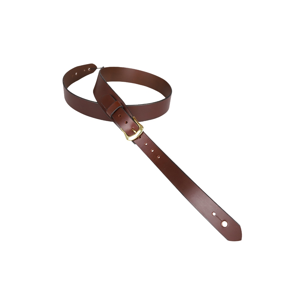 英国手工製ギターストラップ Slimline Classic Brown Brass Noel Gallagher後期モデル