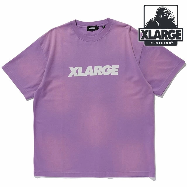 メール便 メンズ ディスチャージプリンテッド スタンダードロゴ ショートスリーブTシャツ [101261011009] トップス 半袖 パープル 正規取扱店 4,818円