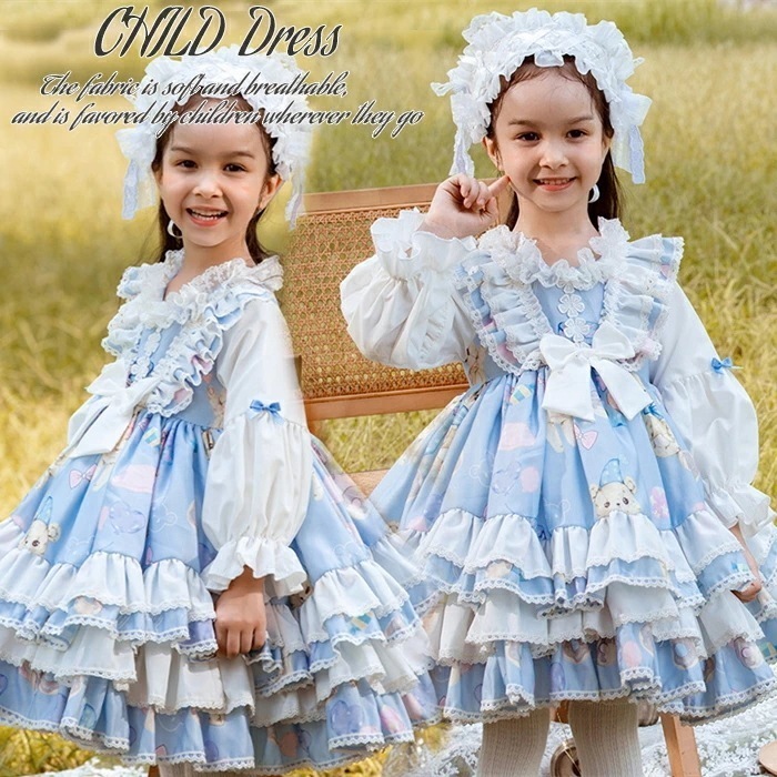 【大人気製品 急速出荷】ロリータワンピース 女子 子供服 プリンセスドレス キッズドレス ベビーロリータドレス 可愛い 赤ちゃん お宮参り 結婚式 ピアノ発表会 誕 七五三 ロリータ