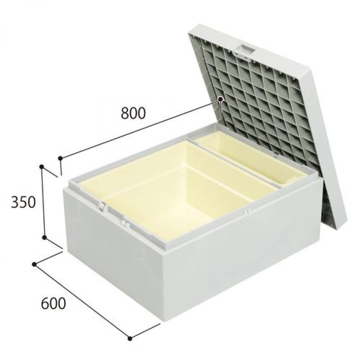 【I】城東テクノ(JOTO) ハウスステップ （小ステップなしタイプ）CUB-8060-A2S 収納庫付き HOUSESTEP ライトグレー【代引不可】【時間指定不可】