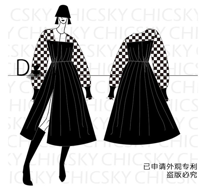 「当店人気商品!」レイヤードワンピース ドッキングワンピース フェイクツーピース ワンピース スリットワンピース 長袖 大きいサイズ レディース モード系 マタニティー オフィスコーデ Aライン長袖ワ