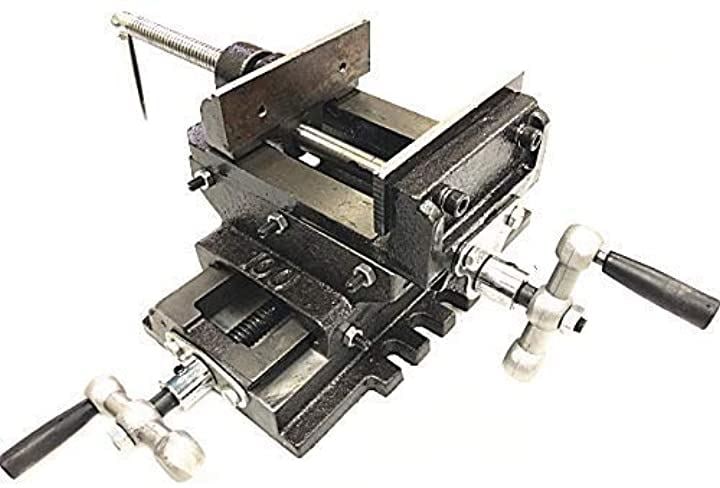 口幅 100mm 縦横 2軸 クロス スライド ※アウトレット品 テーブルバイス 作業台 有名な 固定 万力 クランプ バイス