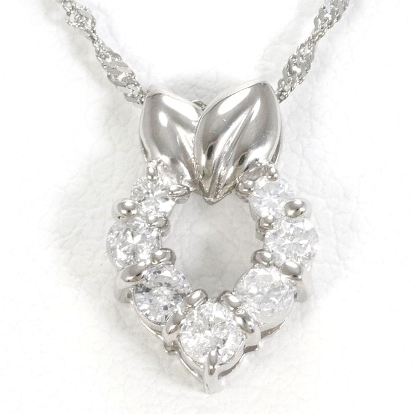 PT900 プラチナ PT850 ネックレス ダイヤ 0.3 約40cm ジュエリー 中古