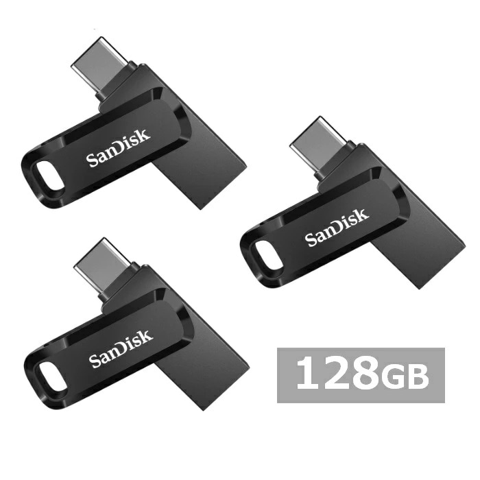 【3セット】 サンディスク USBメモリ SDDDC3-128G-G46 Ultra Dual Drive Go USB Type-C 128GB Sandisk iPhone iPad An 5,369円