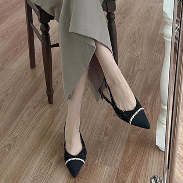 女性用夏靴 スリングバックサンダル フラットシューズ