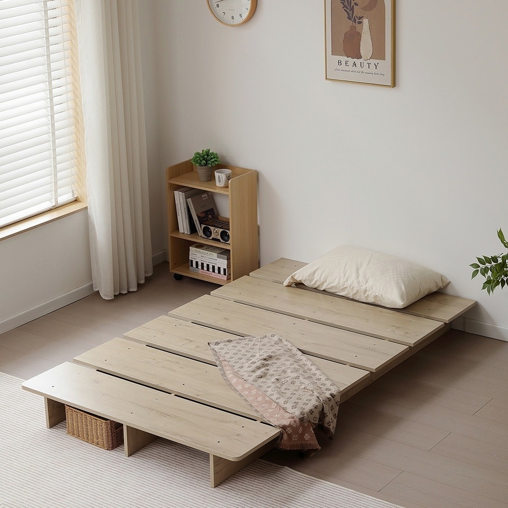 【国内即日発送】ベッド ローベッド ステージベッド ベッドフレーム すのこベッド フロアベッド ロータイプ SS S SD D Q 脚付き おしゃれ 一人暮らし 木目調 子供部屋 子ど 12,193円