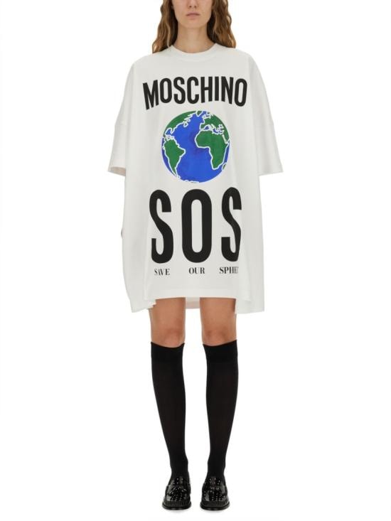 MOSCHINO Women Dresses 04395442 1001 White