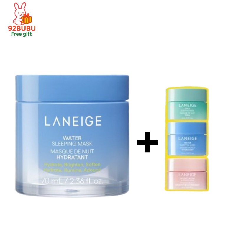 NEW水分ケア】ウォータースリーピングマスク70ml（+スリーピングマスクミニ3種）/ /洗い流さないパック/ナイトケア/ハリ/お試し/高保湿/韓国人気パック/顔パック/ナイトパック/しっとり/毎日ケ