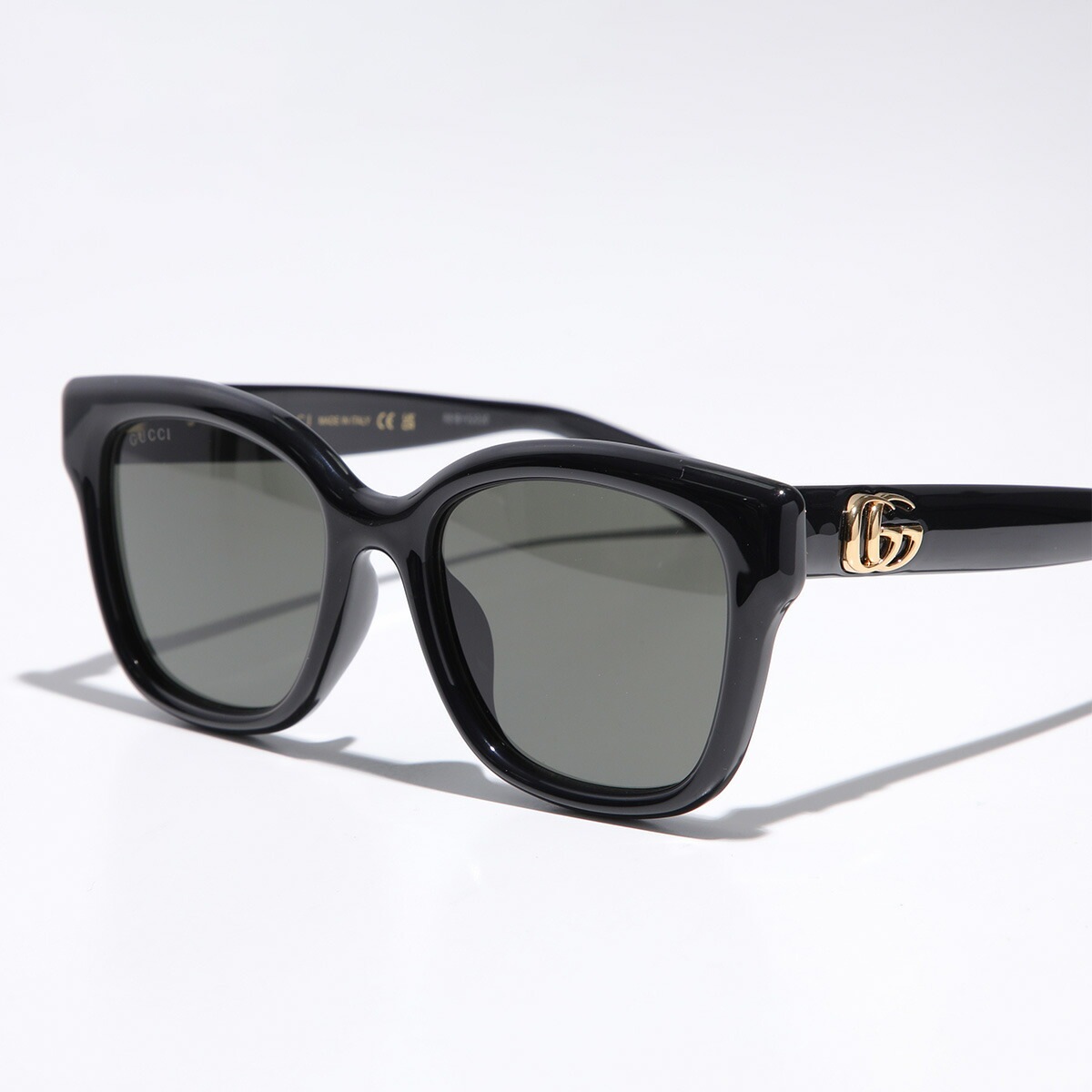 GUCCI グッチ サングラス GG1830SK メンズ セルフレーム フルリム ウェリントン型 メタルロゴ アイウェア 001/BLACK-BLACK-GREY