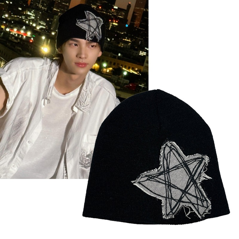 TWS SHINYU着用 Doodle Star Short Beanie