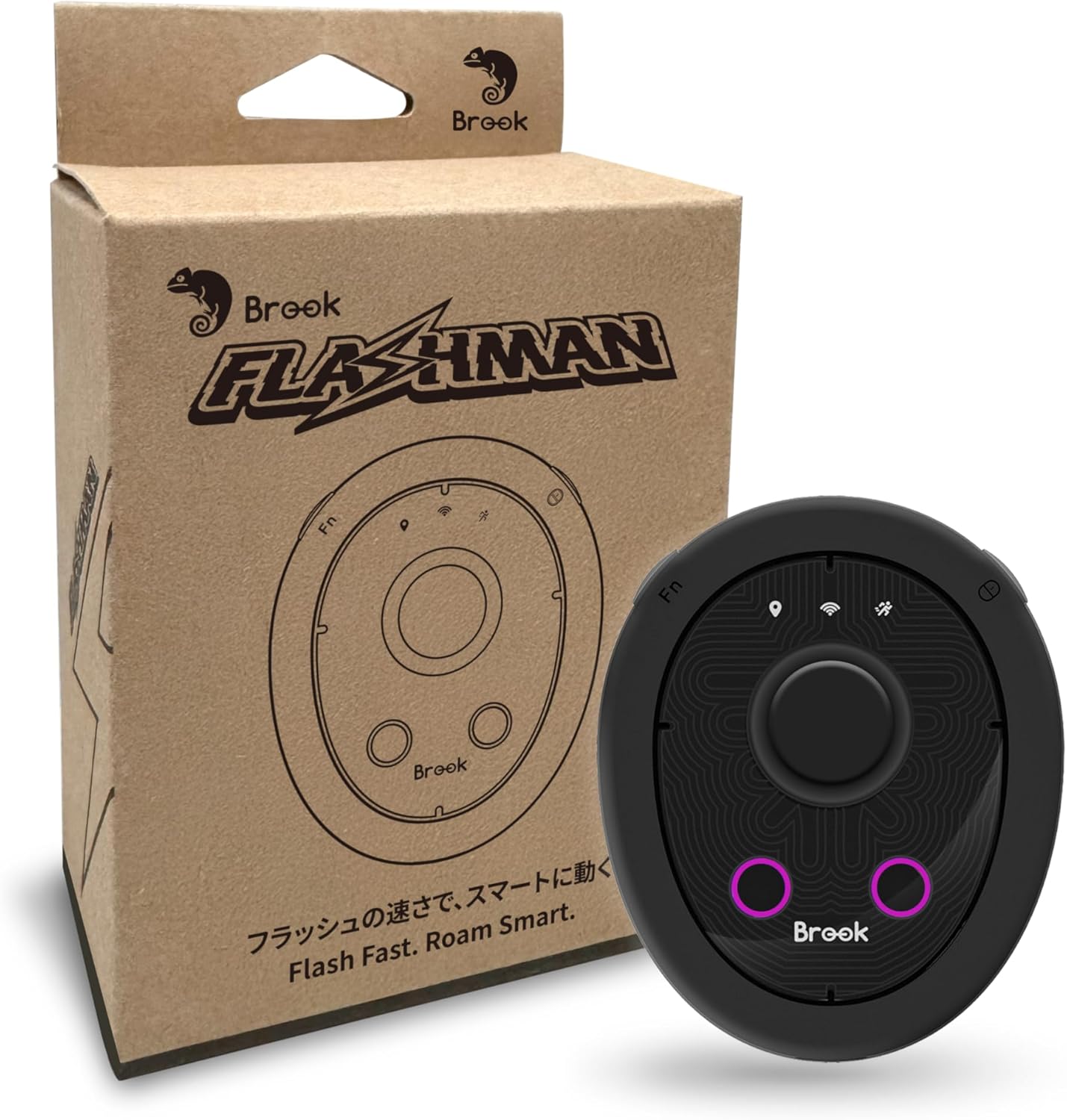 Brook Flashman バーチャルGPSジョイスティック for iPhone(iOS 17+)テレポートスマートローミングルートクルーズ座標共有対応 Bluetooth ロケーションコ