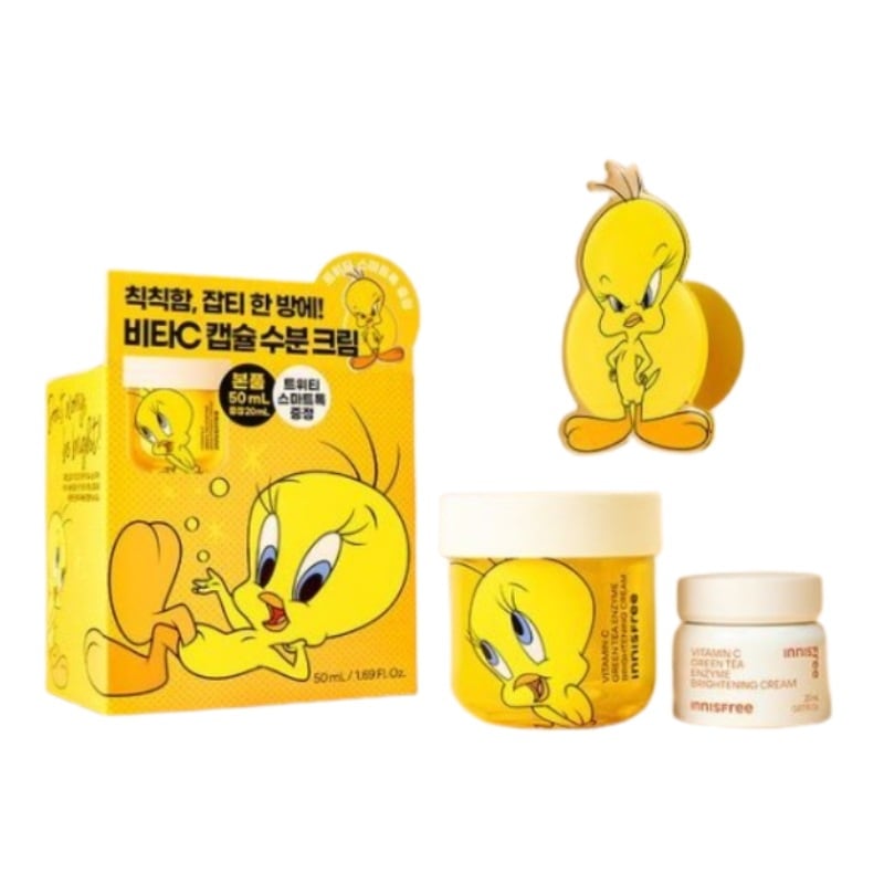 [トゥイーティーコラボ] ビタC グリーンティーエンザイムクリーム 50ml + 20ml(+トゥイーティー スマートトック)