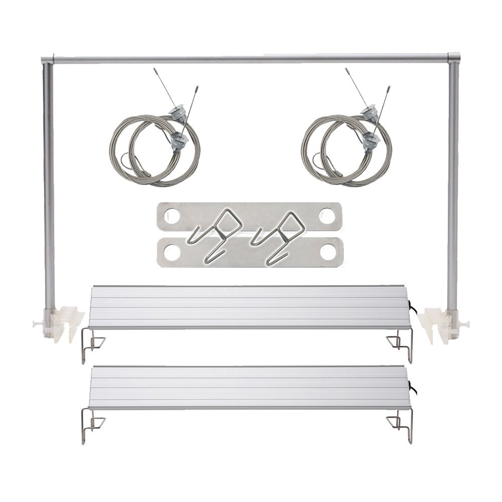 アクロ　ＴＲＩＡＮＧＬＥ　ＬＥＤ　ＧＲＯＷ＆ＢＲＩＧＨＥＴ　４５０　吊り下げ用　ライトスタンドセット　アクアリウム　水槽　照明　ＣＲＣ10―15―10―30―10