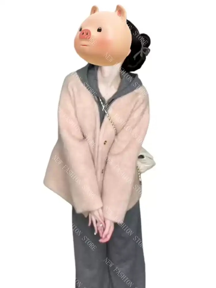 ショート丈コート女性の秋冬韓系コート-59