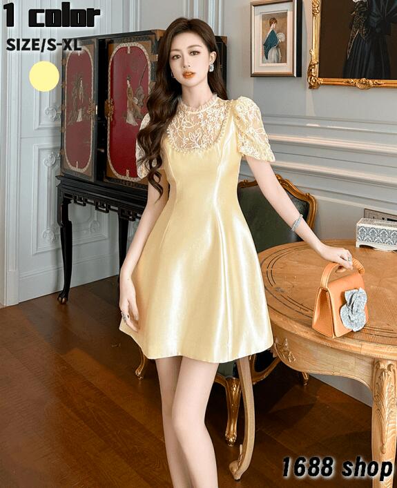 即納可能2025　ミニワンピース タイトワンピース 姫系ワンピース　フレアワンピース　シフォン　ワンピース インポート ミニ丈 エレガント　アシンメトリー シンプル パーティドレス 半袖 お嬢様 セク 4,853円