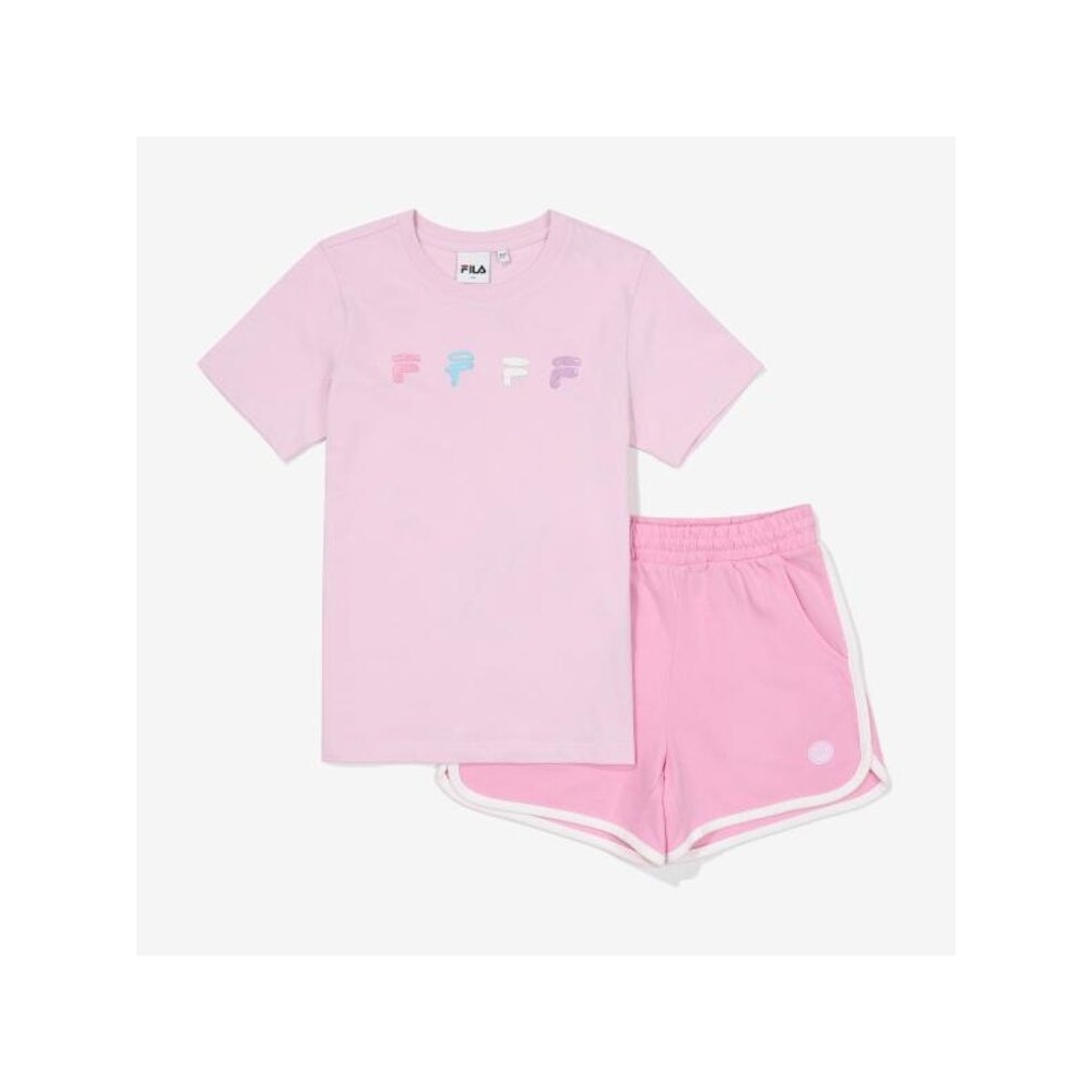 FILA KIDS ガールズ スマイルグラフィック＆ショートパンツセット FK2FSF2201F_EPK