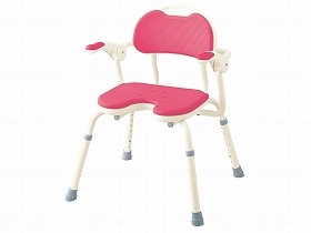 アロン化成 ひじ掛け付シャワーベンチTH-U レッド 536152