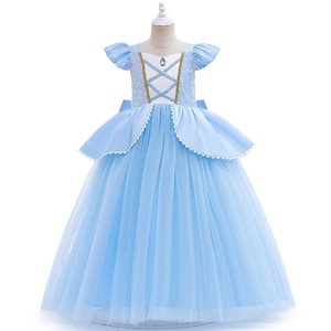 新作 シンデレラ プリンセスドレス 女の子ドレス スカート ウエストパペットドレス メッシュ 子供スカート