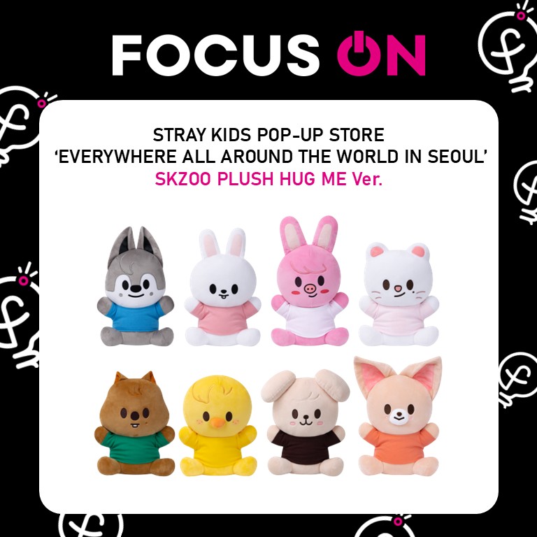 STRAY KIDS EVERYWHERE ALL AROUND THE WORLD IN SEOUL SKZOO PLUSH HUG ME FACE SHOULDER BAG