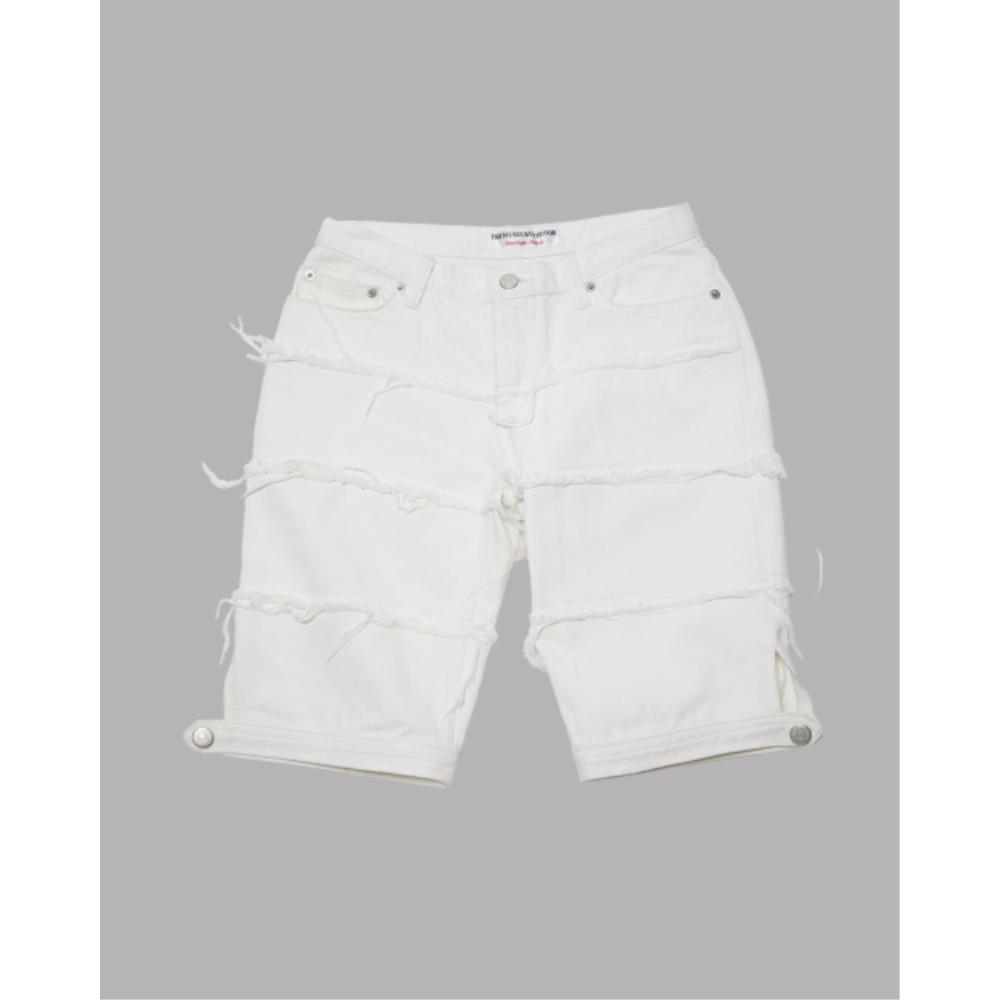 THE MUSEUM VISITOR LINE DAMAGED DENIM SHORTS IVORY 12340 18,498円