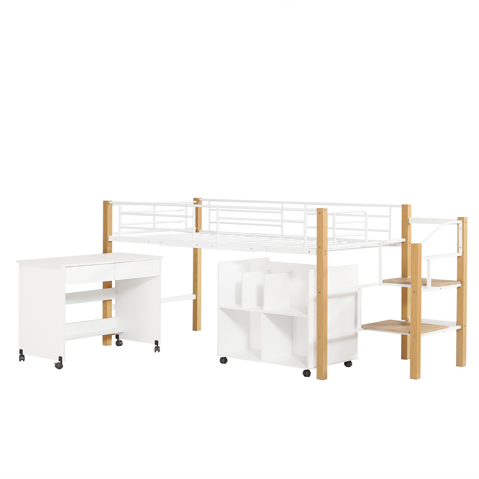 ロフトベッド パイプベッド シングル 耐荷重150kg 高さ109m ハイベッド ロフトベッドロータイプ 棚 収納 北欧風 大人 一人暮らし 子供部屋 送料無料 スチール 耐震 ベッド シングルGGG