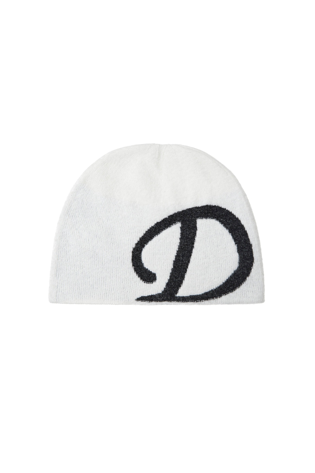 【DEINET】 D LOGO KNIT BEANIE : WHITE
