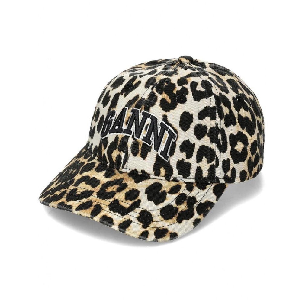 Ganni レオパード ボールキャップ A6898 943