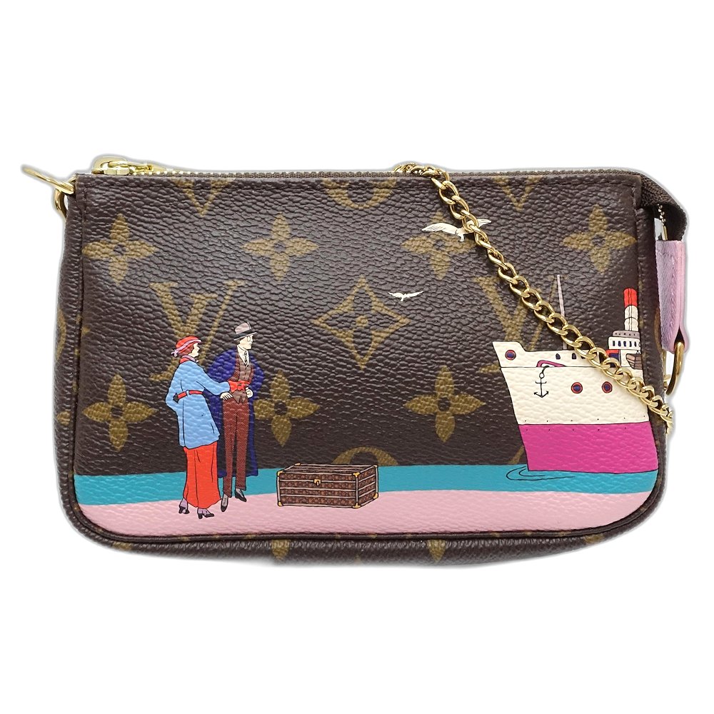 モノグラム レディース ミニポシェットアクセソワール M62141 ポシェット ブラウン/181422【中古】