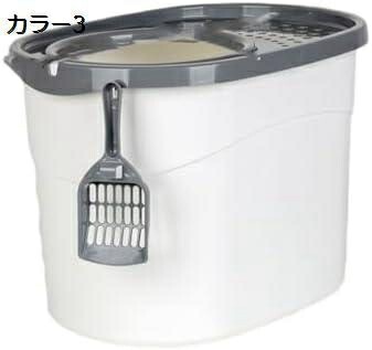 猫 トイレ おしゃれ 砂取りネコトイレ 猫 トイレ 上から猫トイレ トイレ本体 散らからない 掃除 フルカバー カラー3 上から ネコトイレネコ 38*52*37