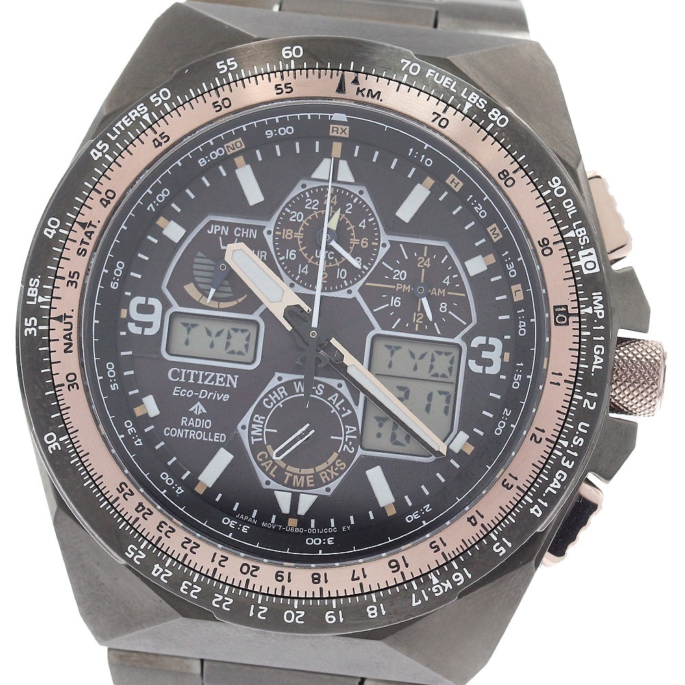 シチズン CITIZEN JY8146-54E/U680-003JD09 プロマスター SKY 35周年記念 エコドライブ ソーラー電波 メンズ 美品 箱・保証書付き_944066【中古】