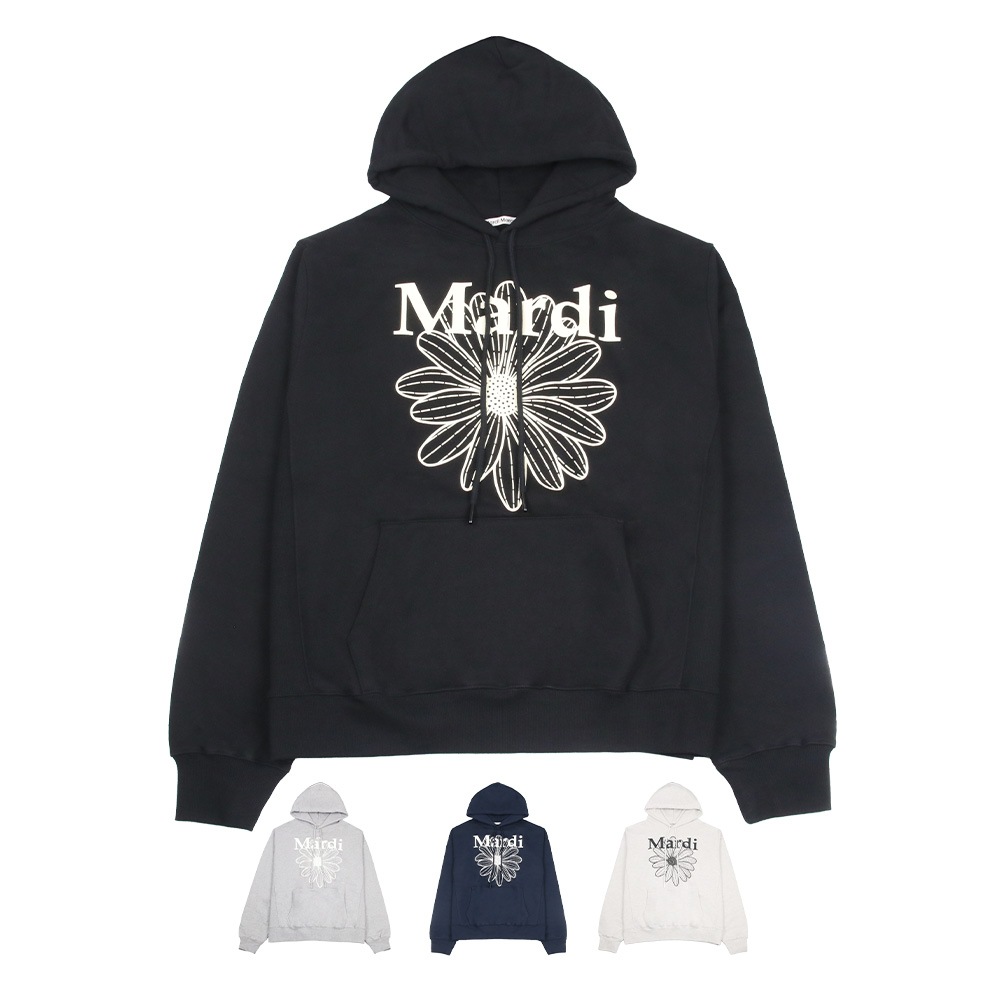 OVERSIZED HOODY FLOWERMARDI 長袖 レディース 韓国 ファッション アパレル プルオーバー