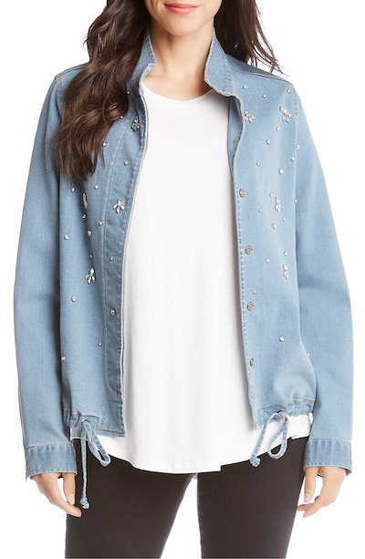 カレンケーン レディース ジャケット・ブルゾン アウター Karen Kane Embellished Denim Jacket カレンケーン レディース ジャケット・ブルゾン アウター Karen Kane Embellished Denim Jacket
