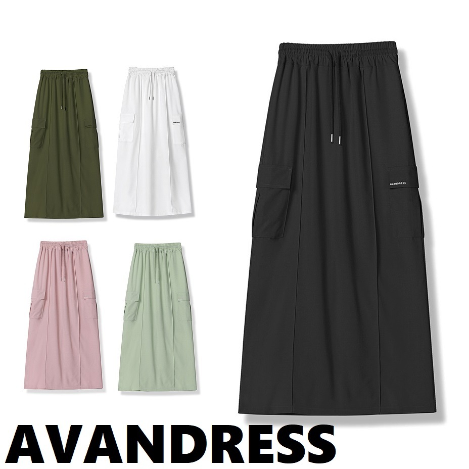 [韓国ファッション] Ellie cargo maxi skirt - 5COL