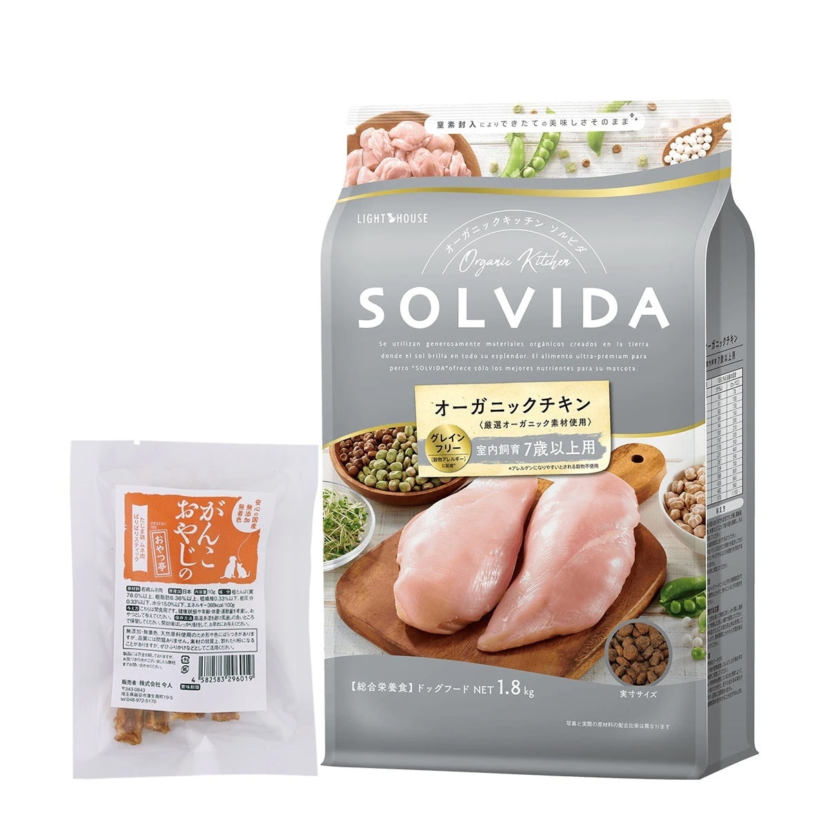 ドッグフード グレインフリー チキン 室内飼育7歳以上用 1.8kg【国産たじま鶏ジャーキー(小サイズ)付き】 5,632円