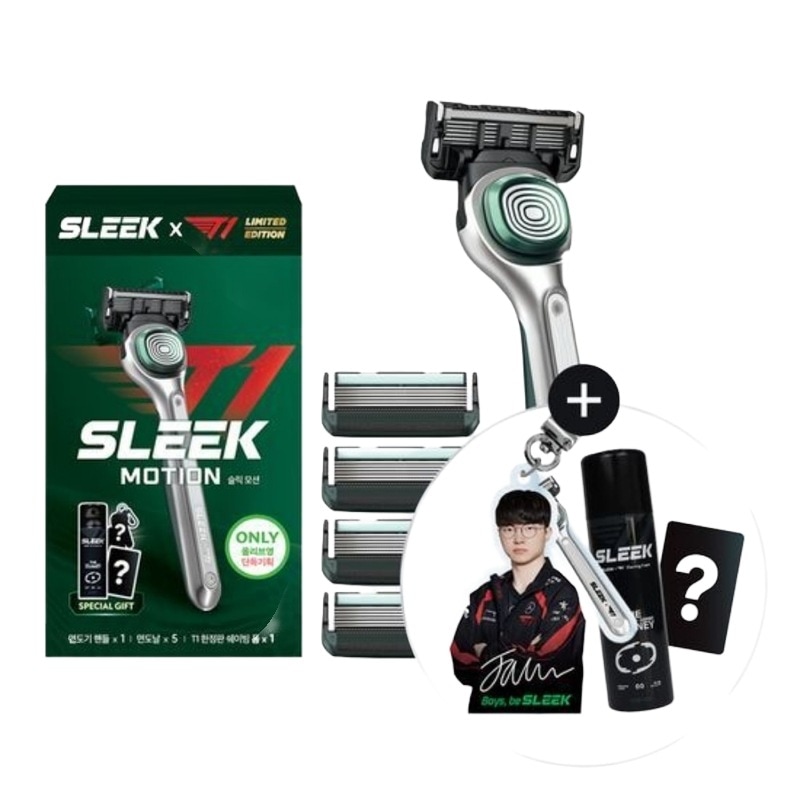 【FAKER フォトカード+ キーリング】モーションシェーバー T1 コラボ企画 (ハンドル+ 5口刃+ キーリング+ フォトカード) / 限定版グッズ / 男性カミソリ
